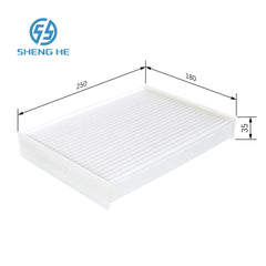 Filter, interior air for NISSAN 27277-4BA0A