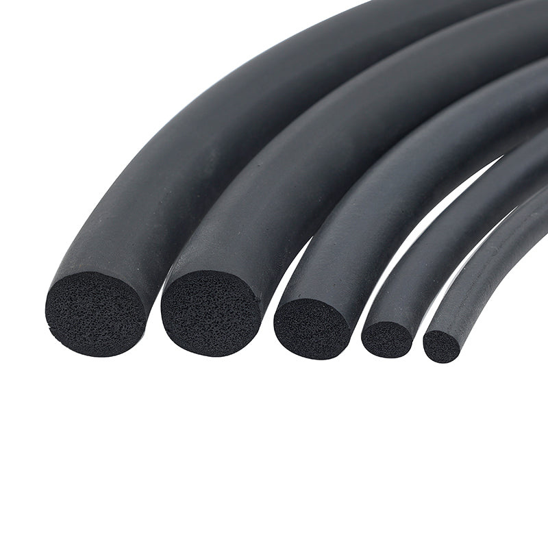 Cylindrical EPDM foam sealing strip, circular EPDM rubber, suitable for DIY seals, bearings, gaskets, foam tubes, handicrafts