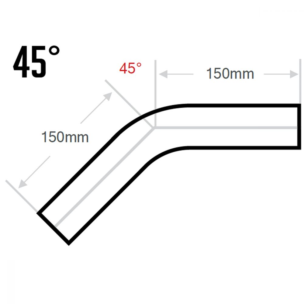 SILICONE HOSE 45 DEGREE ELBOW