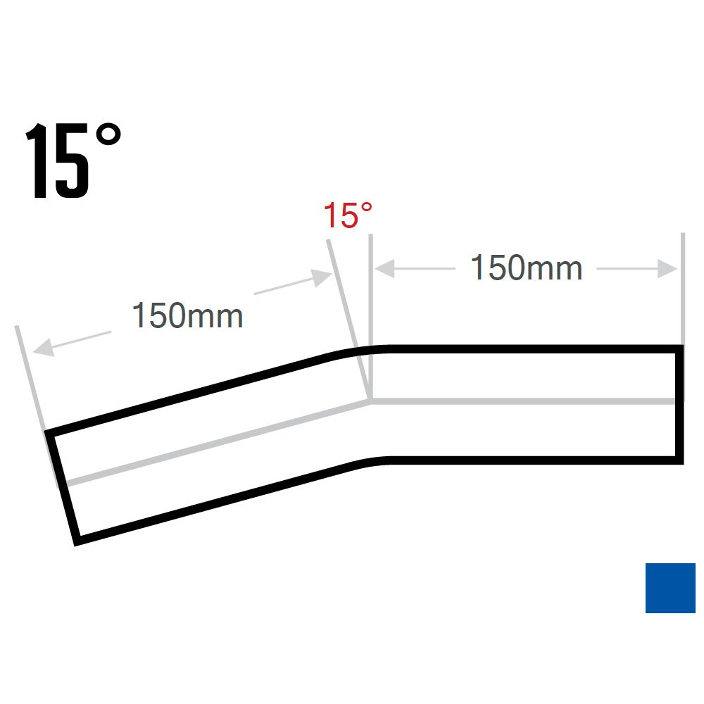 SILICONE HOSE 15 DEGREE ELBOW