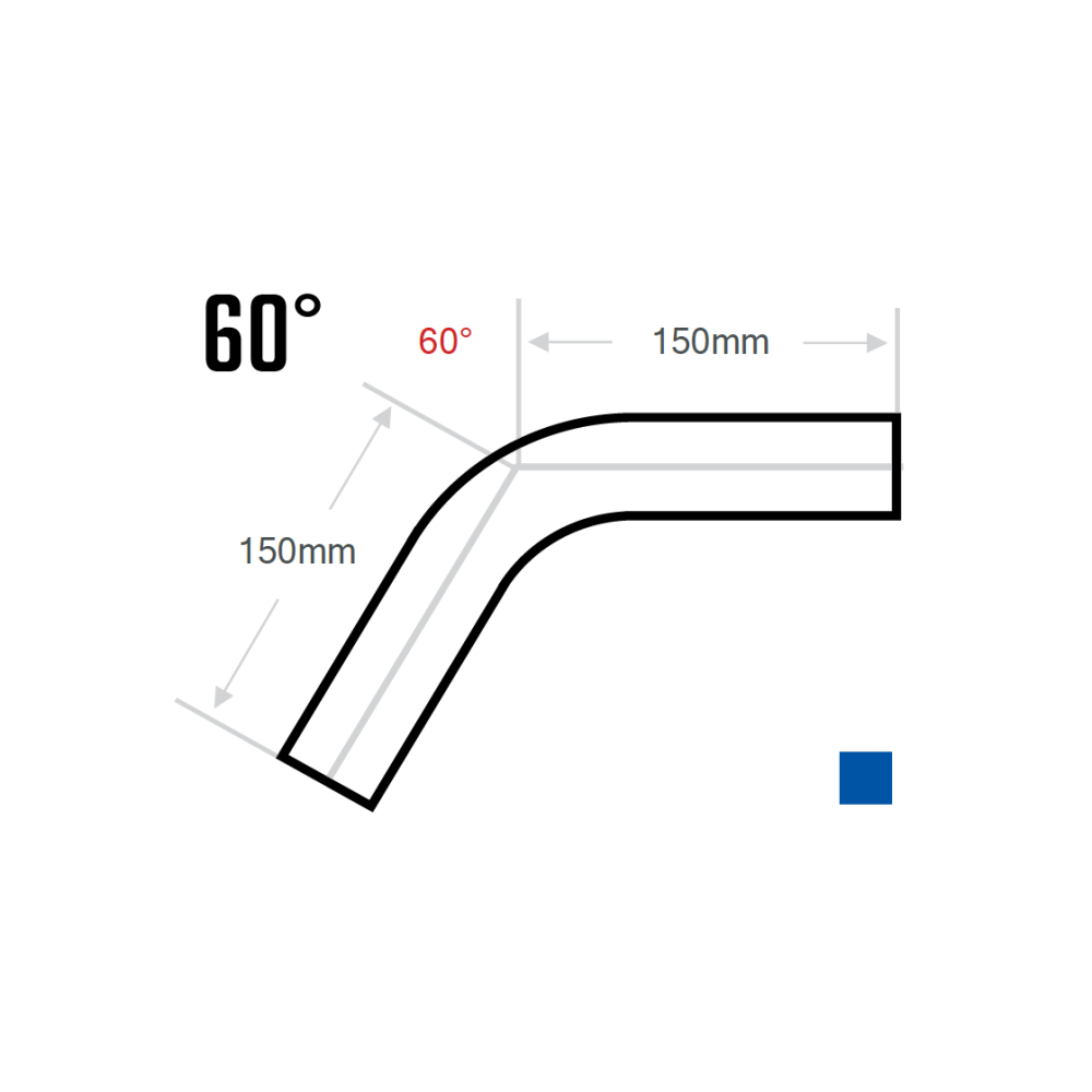 SILICONE HOSE 60 DEGREE ELBOW