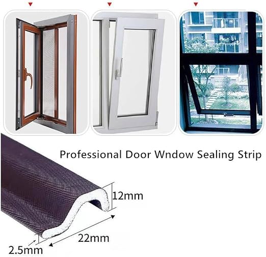 Wrapped S-type sound insulation PU foam self-adhesive dust-proof wind proof door and window sealing strip, suitable for sliding seal of window sash