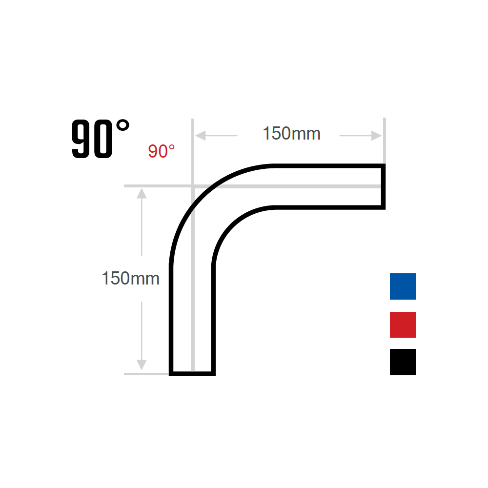 90 DEGREE ELBOW FLUORO SILICONE FUEL & OIL HOSE