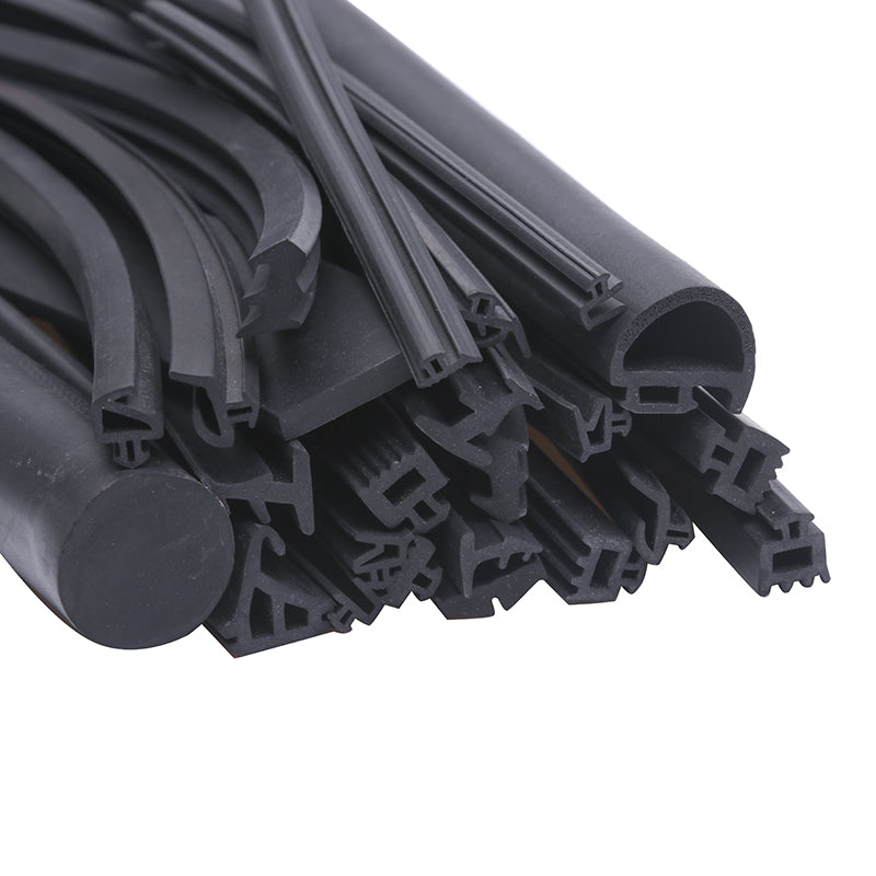 Black multi shaped rubber cut door and window sealing strip, windproof, soundproof, and heat-insulating strip