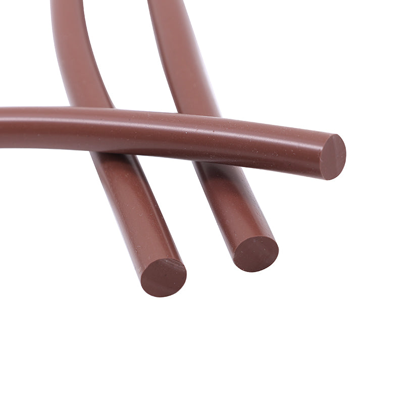 Brown fluorine rubber oval solid sealing strip, used to reduce noise, impact, and friction