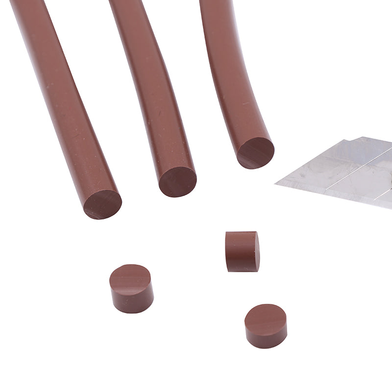 Brown fluorine rubber oval solid sealing strip, used to reduce noise, impact, and friction