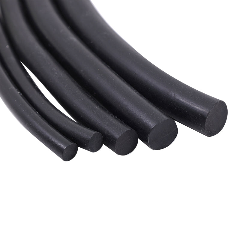 Circular line seal, weatherproof seal, joint filling profile, solid and dense rubber, black