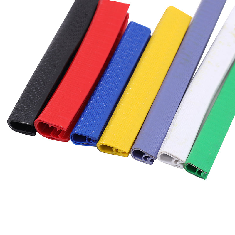 U-shaped groove rubber car weatherstrip with strip steel door edge sealing strip