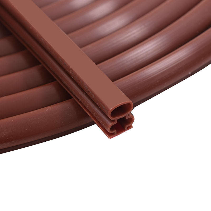 Self adhesive rubber door strips are used for sound insulation of doors and windows, as well as sealing strips for windproof and waterproof gaps between door frames (brown)