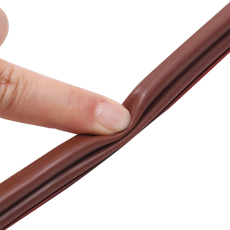 Self adhesive rubber door strips are used for sound insulation of doors and windows, as well as sealing strips for windproof and waterproof gaps between door frames (brown)