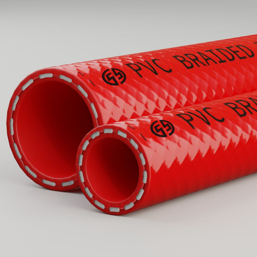 PVC REINFORCED BRAIDED AIR & WATER HOSE RED