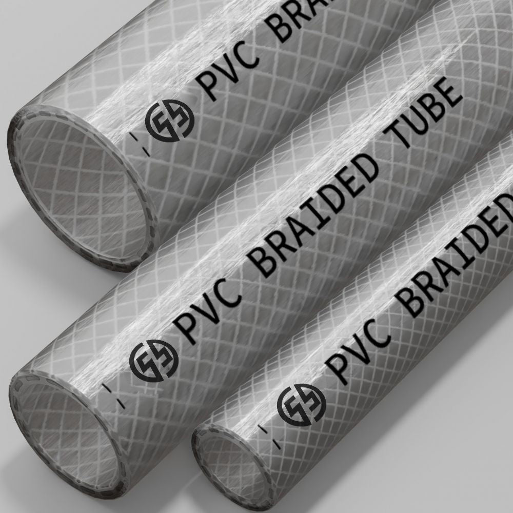 PVC REINFORCED BRAIDED AIR & WATER HOSE CLEAR