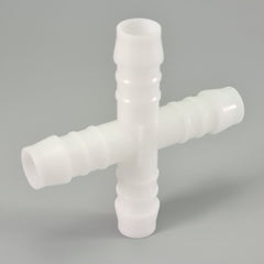 X PIECE 4 WAY BARBED PLASTIC HOSE CONNECTOR