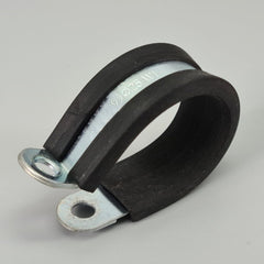 RUBBER LINED P HOSE CLIPS - ZINC PLATED